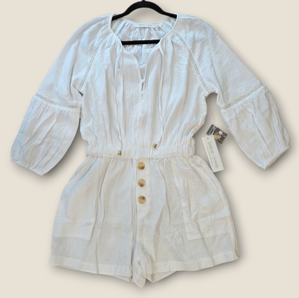 Anthro - Bishop + Young White Romper - M